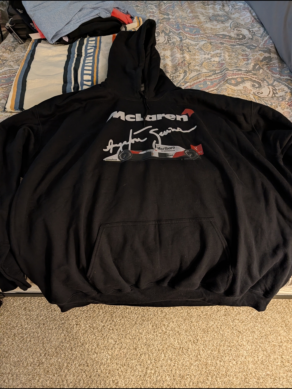 Gildan Black Hoodie with McLaren Racing Graphic